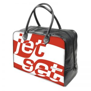 antony yorck holiday traveling bag weekender leather jet set red white black medium left 144509