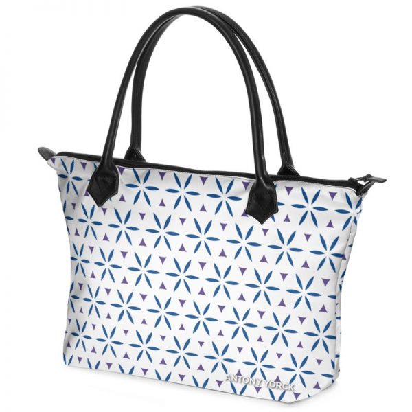 antony yorck shopper tasche vivalifa floral pattern print style purple blue white 141193 02