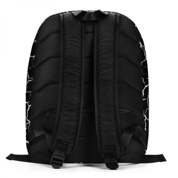 antony yorck rucksack craquelee schwarz logo weiss extra fach laptop notebook 15 zoll plus geheimfach wasserfest ansicht rueckseite