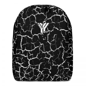 antony yorck rucksack craquelee schwarz logo weiss extra fach laptop notebook 15 zoll plus geheimfach wasserfest ansicht vorderseite
