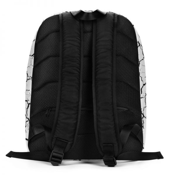 Designer backpack craquelée black white 5 antony yorck rucksack craquelee polyester wasserfest damen herren weiss schwarz rueckseite