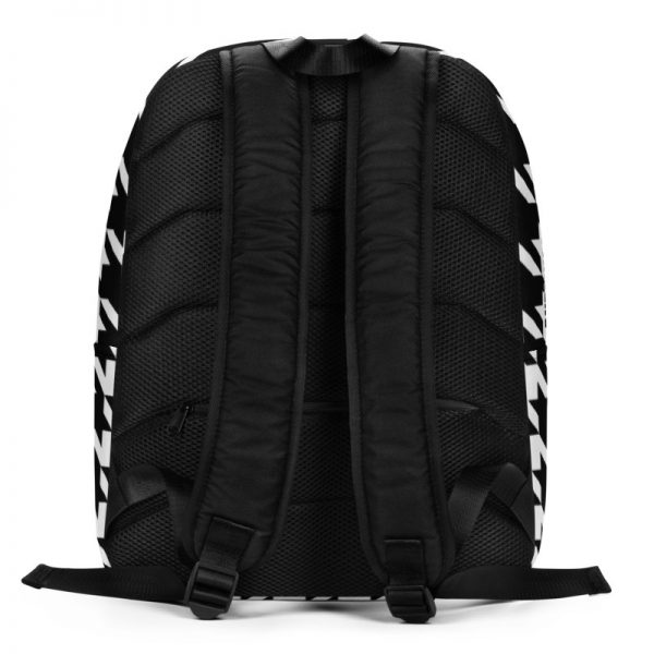 Designer backpack ANTONY YORCK houndstooth 4 antony yorck rucksack geheimfach wasserfest hahnentritt muster logo damen herren schwarz weiss rueckseite 5e8caf1884fb4