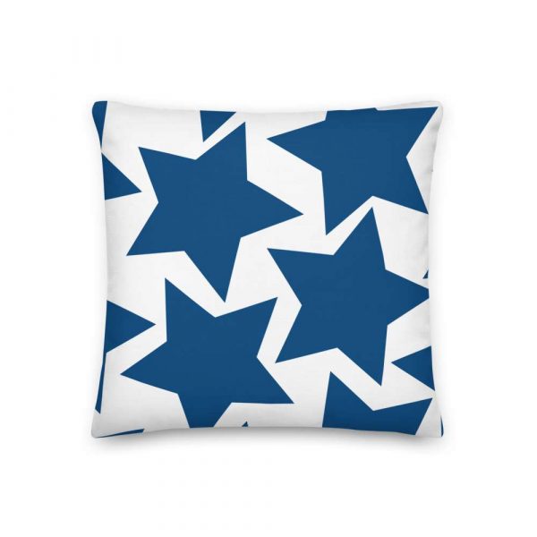 Sofakissen Sterne blau auf weiß Premiumqualität 2 mockup ae280249