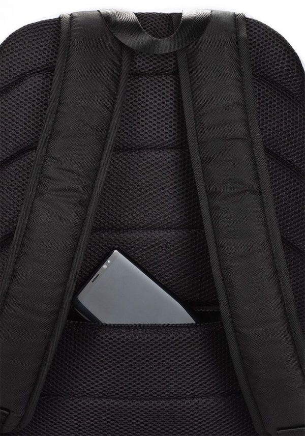 Rucksack Schrägstreifen schwarz weiß mit Laptopfach 5 rucksack backpack laptopfach pocket for laptop stripes black white 01