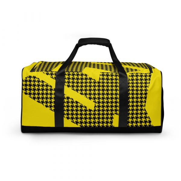 sporttasche trainingstasche houndstooth logo yellow front
