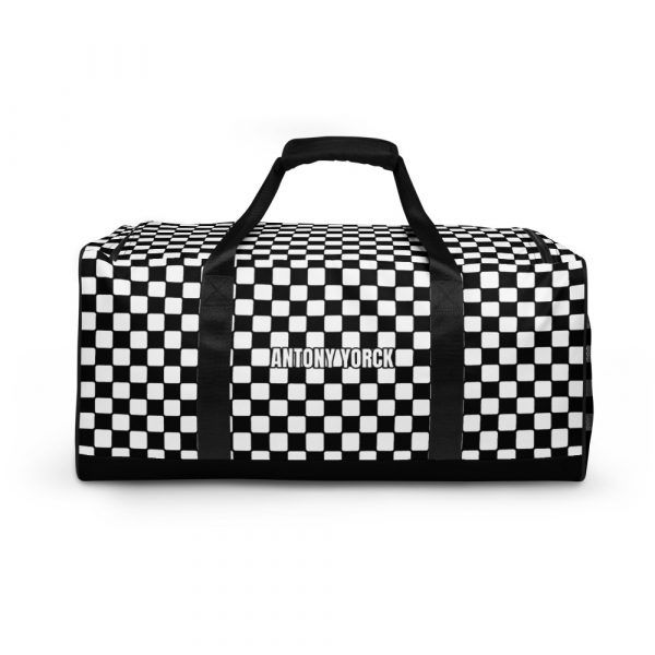 sports bag training bag checkers black front view
