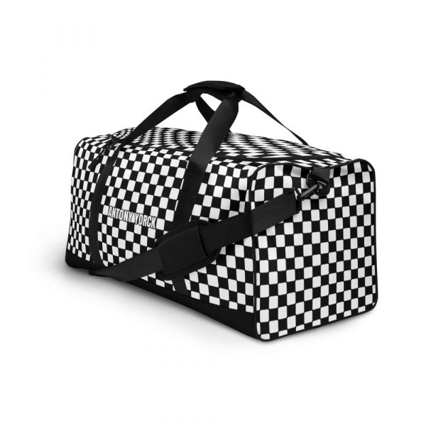 sports bag training bag checkers black front right view