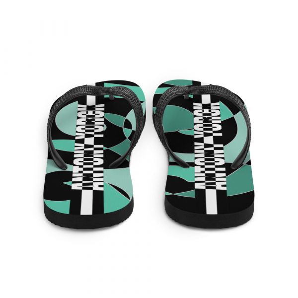 Designer t-bar Sandals Ocean 3 sublimation flip flops white back 60bf560dea9c7