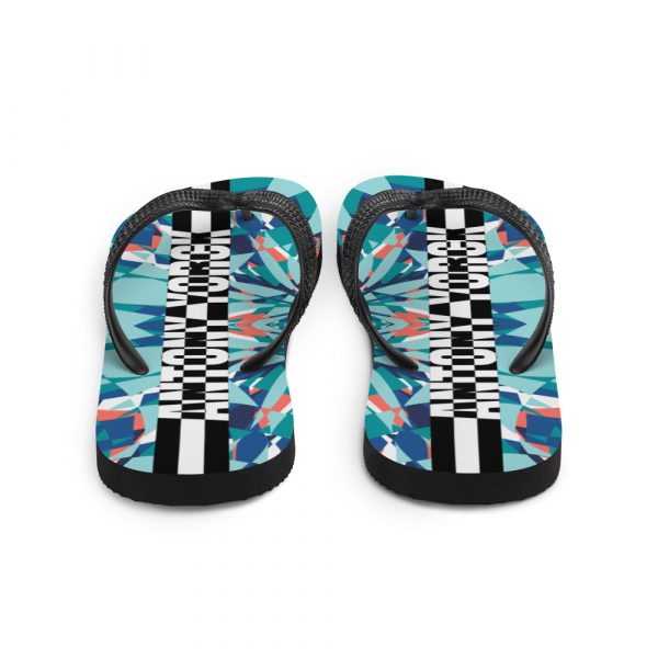 Designer t-bar Sandals Under the Sea 3 sublimation flip flops white back 60bf5765c3101
