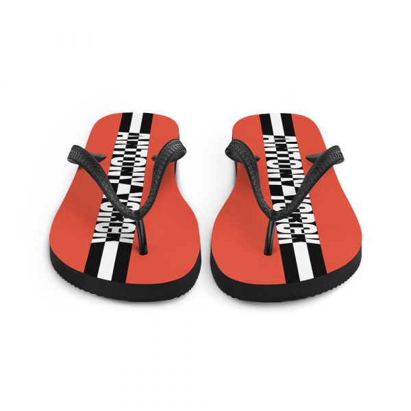 Designer t-bar Sandals by ANTONY YORCK 4 sublimation flip flops white front 60bf31ae67d04