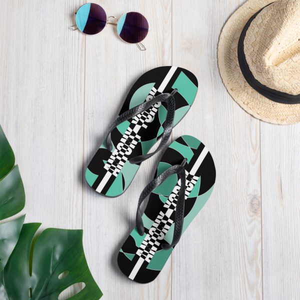 Designer t-bar Sandals Ocean 6 sublimation flip flops white lifestyle 1 60bf560dea8ee