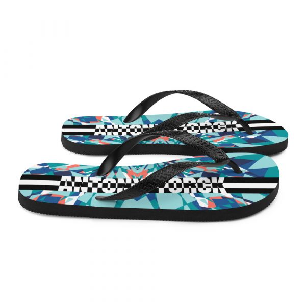 Designer t-bar Sandals Under the Sea 7 sublimation flip flops white right 60bf5765c328c