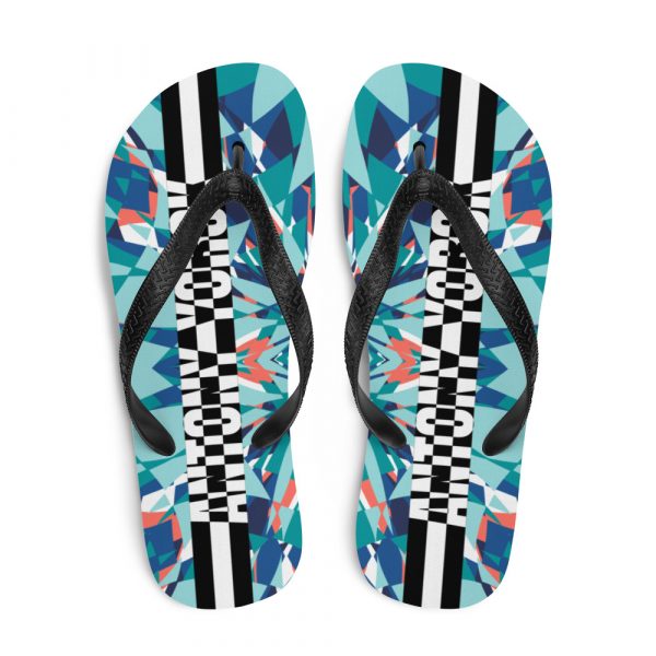 Designer t-bar Sandals Under the Sea 1 sublimation flip flops white top 60bf5765c2d09