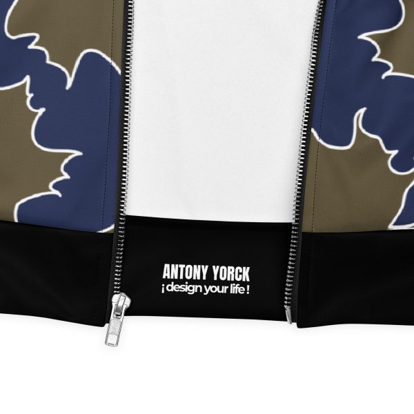 Damen Sweatjacke im Blouson Style Maple Leaf Military Olive 5 all over print unisex bomber jacket white product details 632af30310756