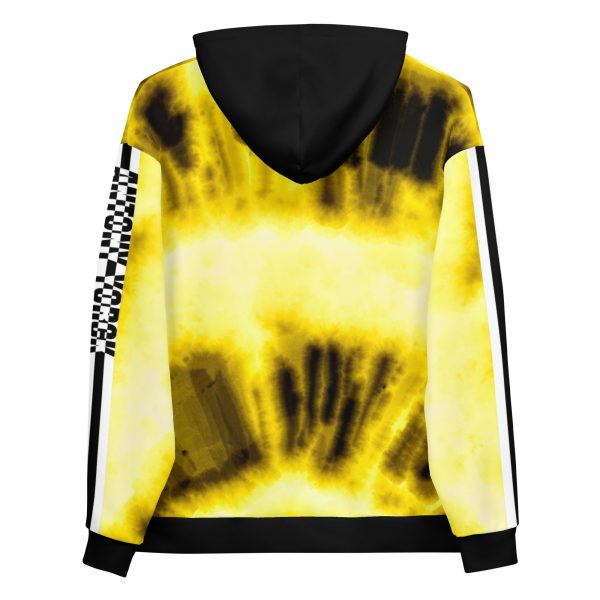 Batik Tie-Dye Style Ladies Designer Hoodie Yellow 1 all over print unisex hoodie white back 6334216e5a9a4
