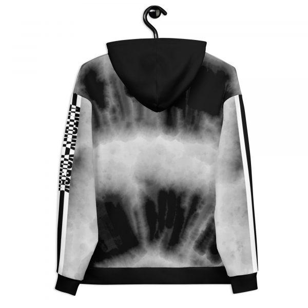 Batik Tie-Dye Style Ladies Designer Hoodie Black 5 all over print unisex hoodie white back 633422849ada2