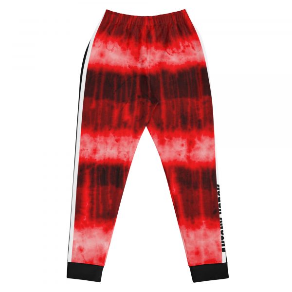Batik Tie-Dye Style Ladies Designer Sweatpants Red 1 all over print womens joggers white back 633425d6553a6