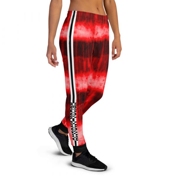 Batik Tie-Dye Style Damen Designer Jogginghose Rot 3 all over print womens joggers white right 6149971b26bf0 1