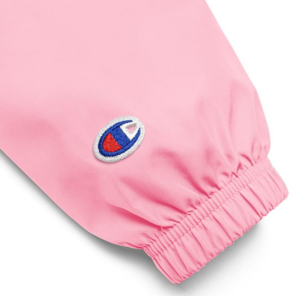 Ladies Rain Jacket Wind and Rainproof Pink 6 embroidered champion packable jacket pink candy product details 616ebff37d3d2