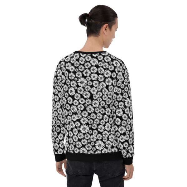 Herren Designer Sweatshirt Flowers all over schwarz 1 all over print unisex sweatshirt white back 61d448c3a32b8