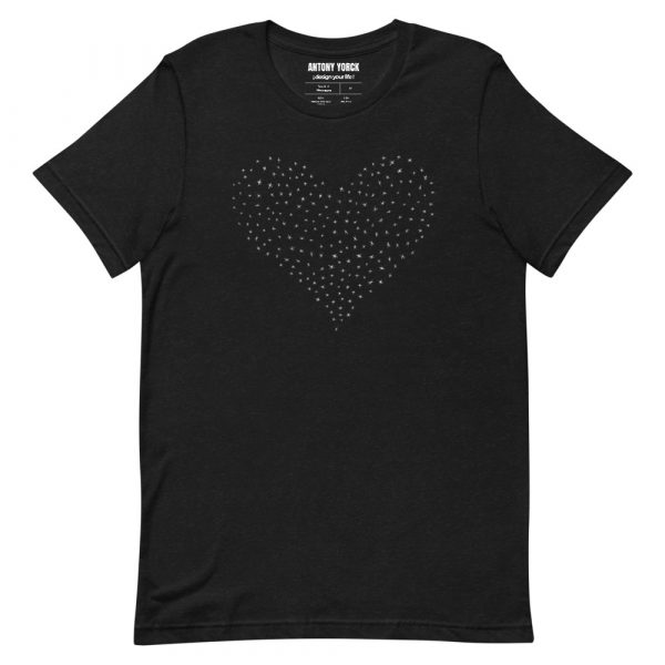 Designer Pärchen Unisex T-Shirt Herz Stern 14 unisex staple t shirt black heather front 61d32c07b4c88
