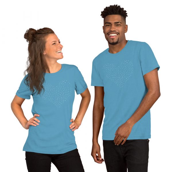 Designer Pärchen Unisex T-Shirt Herz Stern 2 unisex staple t shirt ocean blue front 61d32c07d652e