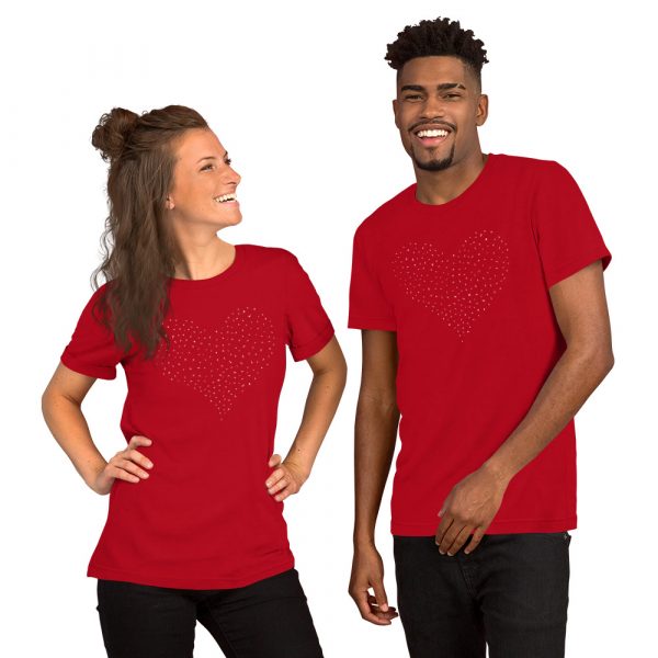 Designer Pärchen Unisex T-Shirt Herz Stern 12 unisex staple t shirt red front 61d32c07b9b18