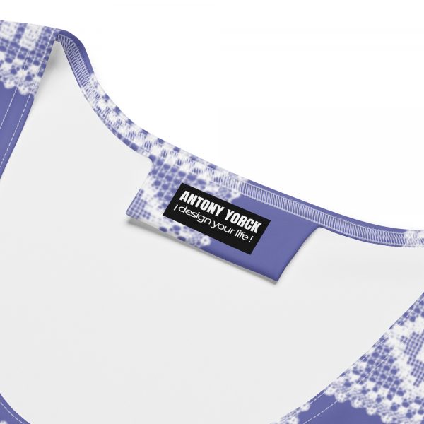 Designer Women's Dress Purple White Crochet Checkers Style 8 all over print dress white product details 628763babe5f9