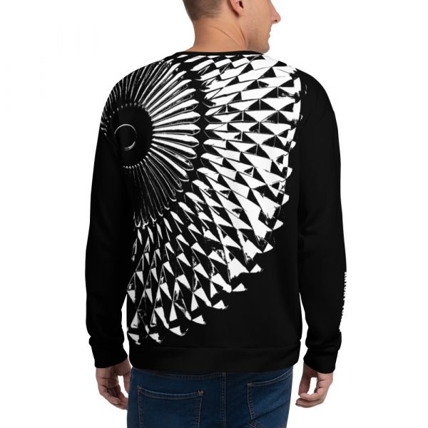 Men's Sweatshirt Capital Black and White 9 all over print unisex sweatshirt white back 6324b27e163ca
