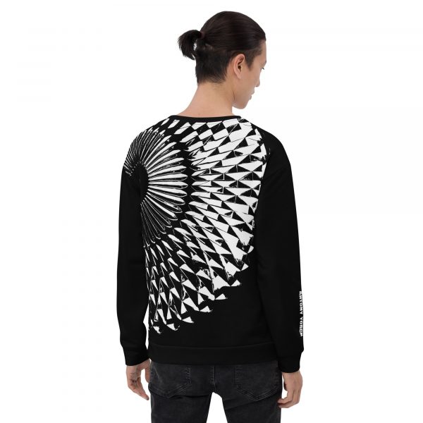 Men's Sweatshirt Capital Black and White 5 all over print unisex sweatshirt white back 6324b27e166be