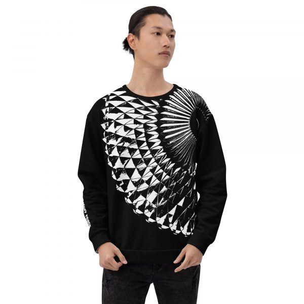 Men's Sweatshirt Capital Black and White 2 all over print unisex sweatshirt white front 6324b27e1582d