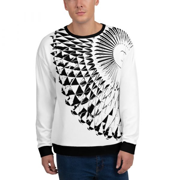 Herren Sweatshirt Capital weiß schwarz 5 all over print unisex sweatshirt white front 6324b89497b35