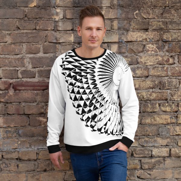 Herren Sweatshirt Capital weiß schwarz 8 all over print unisex sweatshirt white front 6324b8949860c