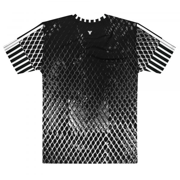 Designer Men's Athleisure Style T-Shirt Black White 1 all over print mens crew neck t shirt white back 6384d7fc22dc0