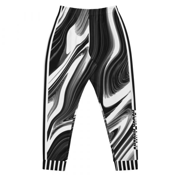 Designer Men's Jogging Pants Psychedelisch black white 2 all over print mens joggers white back 63f4b3421b99a