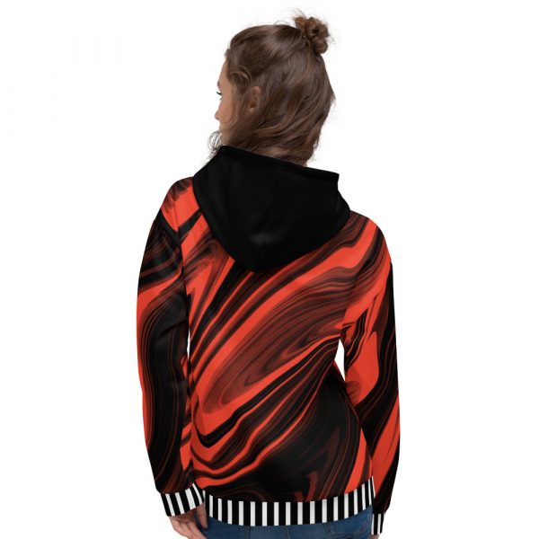 Designer Damen Hoodie Psychedelisch Dragon Fire 2 all over print unisex hoodie white back 63f4dc13b4b02