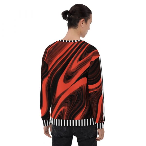 Designer Men's Sweatshirt Psychedelic Dragon Fire 1 all over print unisex sweatshirt white back 63f4db0f2be87