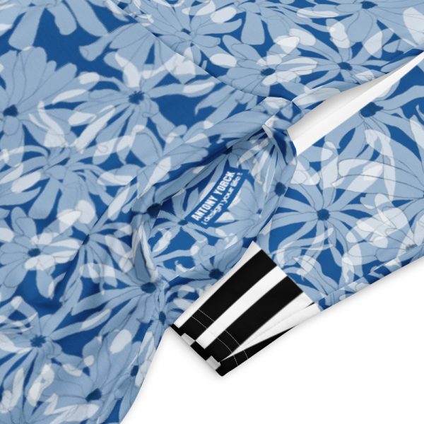 Exklusives Designer Damen langarm Midi Kleid magnolie white skydiver blue 7 all over print long sleeve midi dress white product details 2 6525140dd5bed