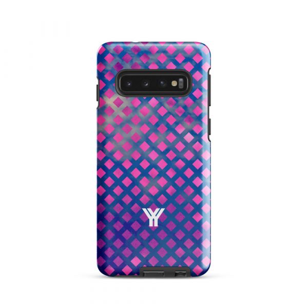 Designer Hardcase Samsung® und Samsung Galaxy® Handyhülle mesh style blue pink 1 tough case for samsung glossy samsung galaxy s10 front 652551cf8b4bd