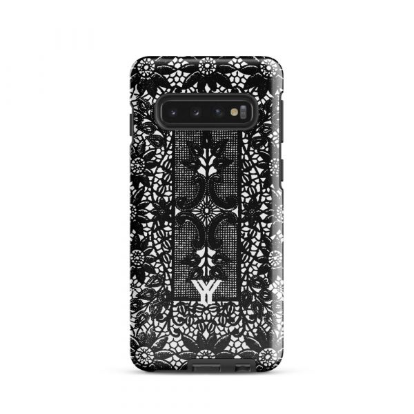 Designer Hardcase Samsung® und Samsung Galaxy® Handyhülle Folk Print Crochet schwarz 1 tough case for samsung glossy samsung galaxy s10 front 652e4edc19025