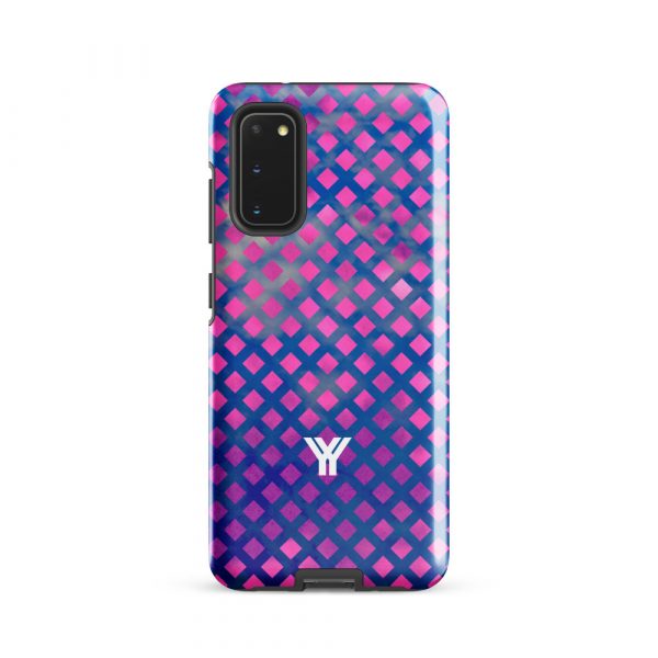 Designer Hardcase Samsung® und Samsung Galaxy® Handyhülle mesh style blue pink 6 tough case for samsung glossy samsung galaxy s20 front 652551cf8b716