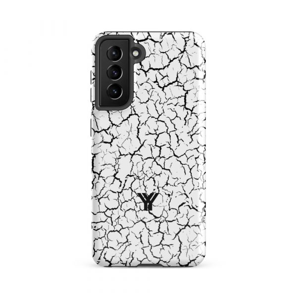 Designer hard case Samsung® and Samsung Galaxy® mobile phone case Craquelee white black 16 tough case for samsung glossy samsung galaxy s21 fe front 652531285dbd1