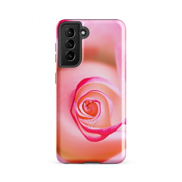 Designer Hardcase Samsung® und Samsung Galaxy® Handyhülle Pink Roses 16 tough case for samsung glossy samsung galaxy s21 fe front 652581e884ae8