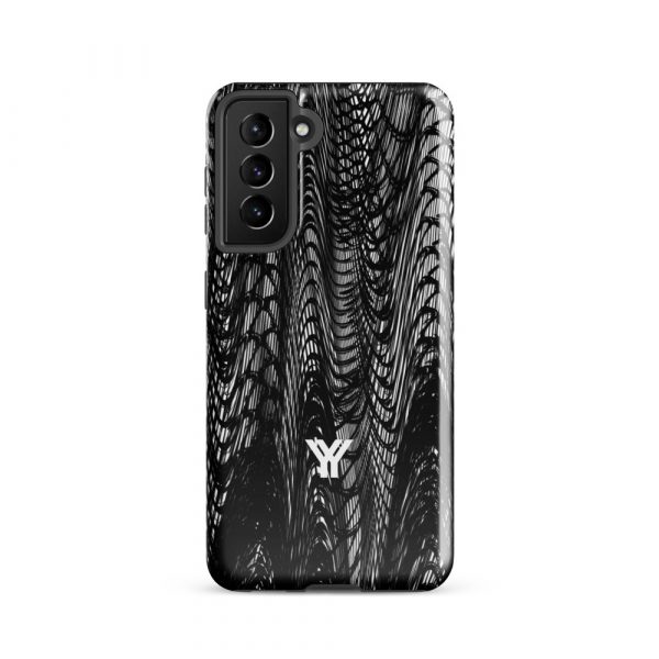 Designer Hardcase Samsung® und Samsung Galaxy® Handyhülle mesh style black & white 14 tough case for samsung glossy samsung galaxy s21 front 652581793f462