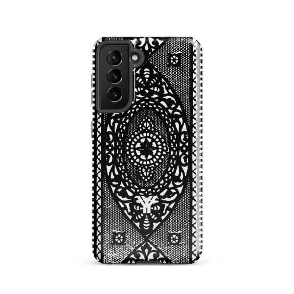 Designer Hardcase Samsung® and Samsung Galaxy® Cell Phone Case Folk Print schwarz 14 tough case for samsung glossy samsung galaxy s21 front 652588b4a9297