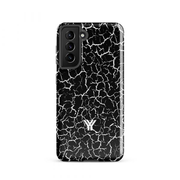 Designer Hardcase Samsung® und Samsung Galaxy® Handyhülle Craquelee schwarz weiß 14 tough case for samsung glossy samsung galaxy s21 front 652e3e62259ca