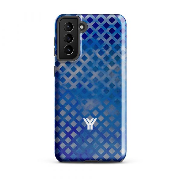 Designer Hardcase Samsung® and Samsung Galaxy® Handyhülle mesh style double blue 18 tough case for samsung glossy samsung galaxy s21 plus front 652554a028461