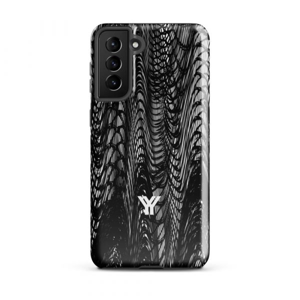 Designer Hardcase Samsung® und Samsung Galaxy® Handyhülle mesh style black & white 18 tough case for samsung glossy samsung galaxy s21 plus front 652581793f6e3
