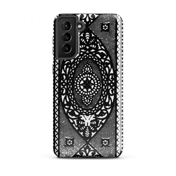 Designer Hardcase Samsung® und Samsung Galaxy® Handyhülle Folk Print schwarz 18 tough case for samsung glossy samsung galaxy s21 plus front 652588b4a9500