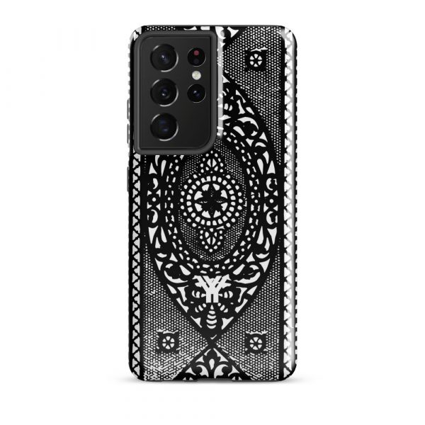 Designer Hardcase Samsung® and Samsung Galaxy® Cell Phone Case Folk Print schwarz 20 tough case for samsung glossy samsung galaxy s21 ultra front 652588b4a963f